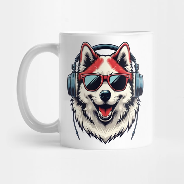 Kishu Ken Smiling DJ with Headphones and Sunglasses by ArtRUs